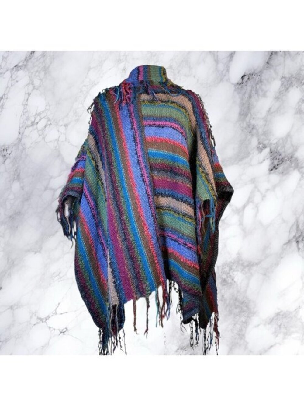 VTG Beyond Threads Alpaca Fringe Poncho